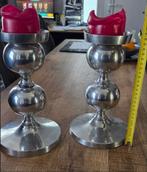 2 mooie metalen kandelaars, Ophalen, Overige materialen