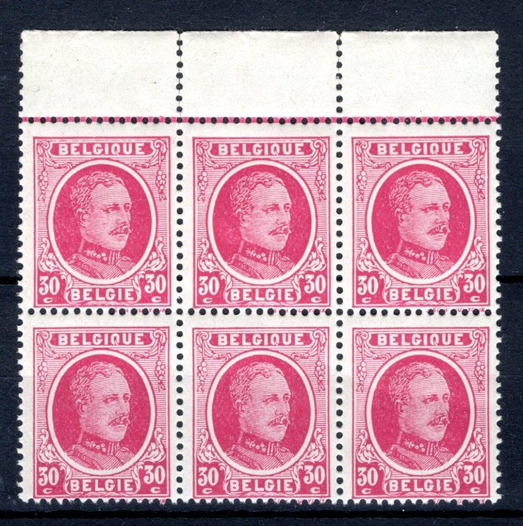 200 MNH 1922 - Z.M. Koning Albert 1 (6 stuks), Ophalen of Verzenden, Postfris, Postfris