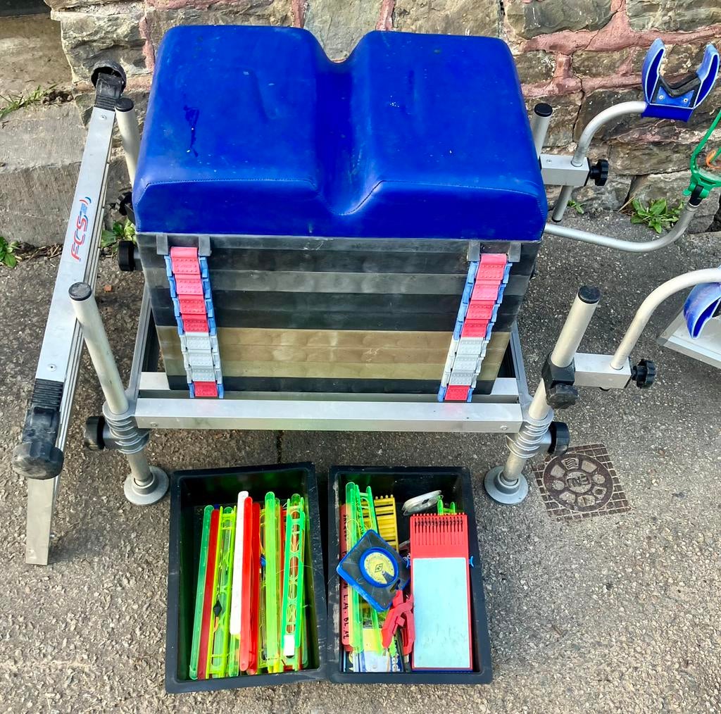 Panier de pêche fix2 com + matériel divers, Enlèvement, Utilisé