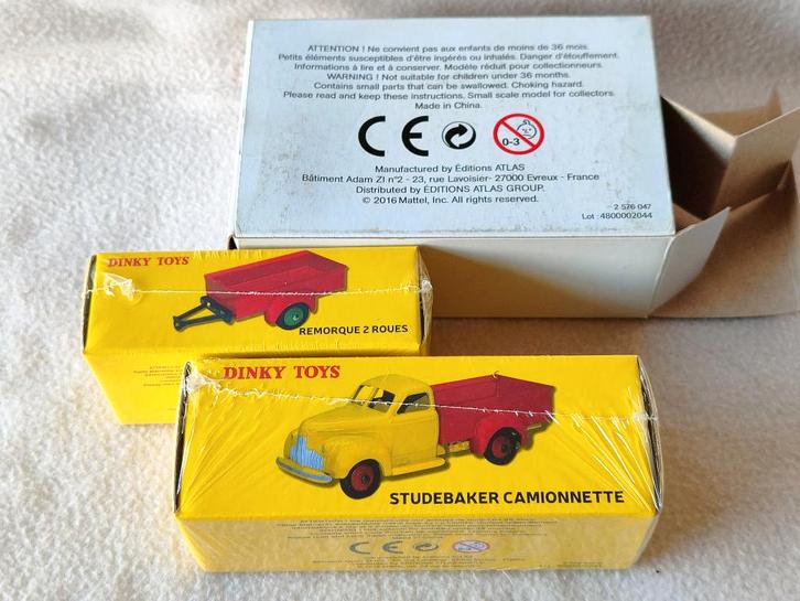 Dinky Atlas _Camionnette Studebaker + remorque (25P + 25S ), Hobby & Loisirs créatifs, Voitures miniatures | 1:43, Neuf, Bus ou Camion