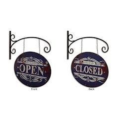 Open / closed ijzeren decoratie bord met bevestiging garage, Verzamelen, Merken en Reclamevoorwerpen, Nieuw, Reclamebord, Ophalen of Verzenden