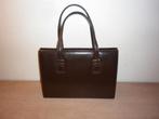 zeer mooie vintage retro bruine lederen handtas - Comtesse, Enlèvement ou Envoi, Sac à main