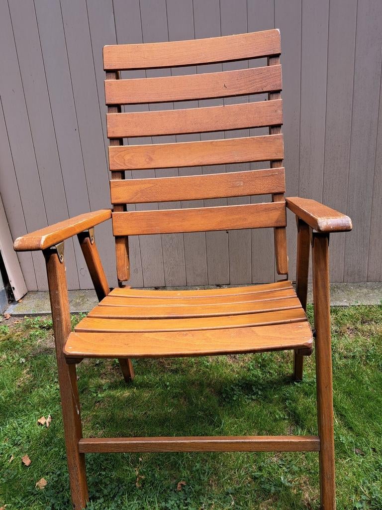 Tuinstoel, Ophalen, Hout, Inklapbaar