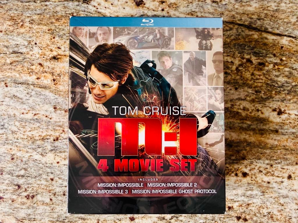 Tom Cruise - Mission Impossible - 4 Movie Set - Blu Ray, CD & DVD, Blu-ray, Comme neuf, Action, Coffret, Enlèvement ou Envoi