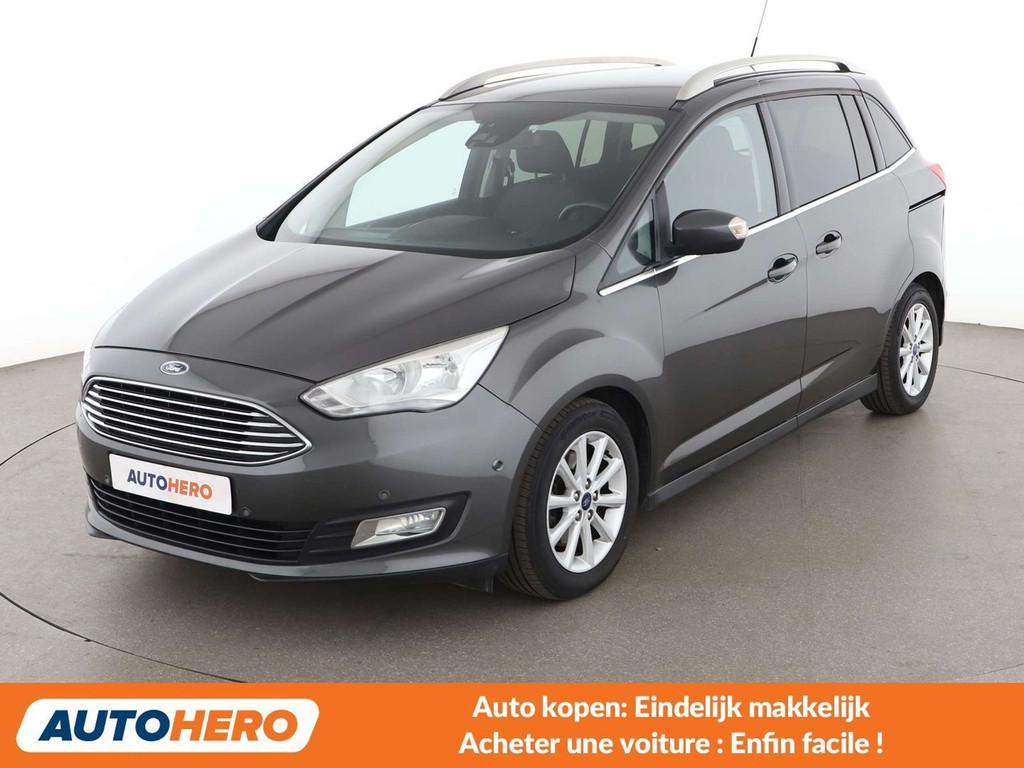 Ford Grand C-Max 1.0 EcoBoost Titanium, Autos, Argent ou Gris, Achat, 998 cm³, 7 places