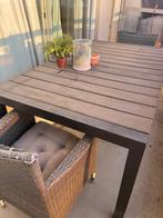 Tuintafel met 4 zetels, Tuin en Terras, Tuintafels, Ophalen, Gebruikt, Rechthoekig, Metaal