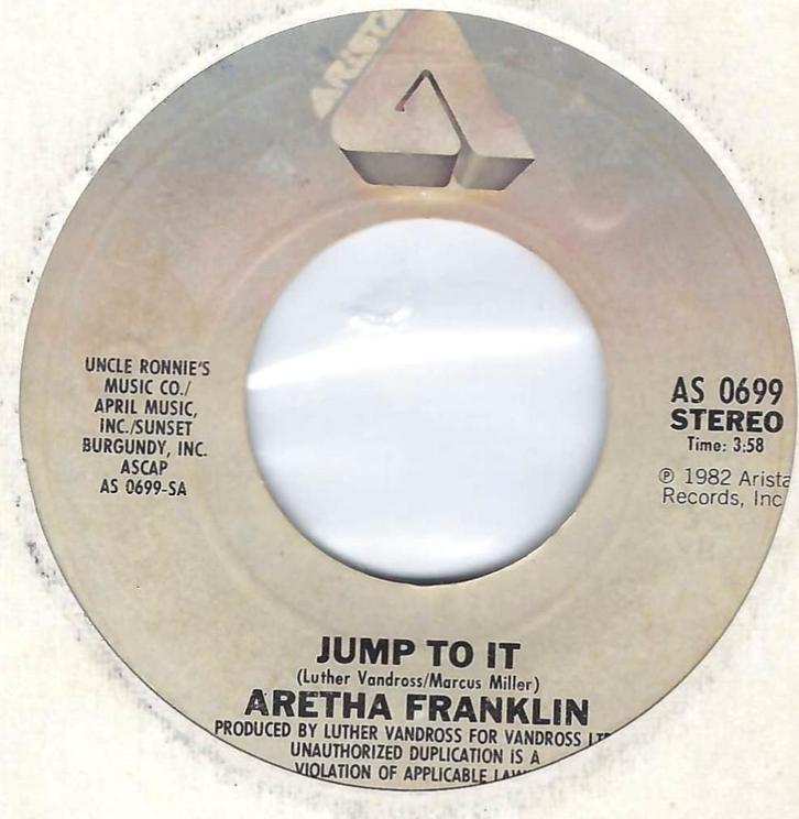Disco 45: Aretha Franklin – Jump To It, CD & DVD, Vinyles Singles, Utilisé, Single, R&B et Soul, 7 pouces, Enlèvement ou Envoi