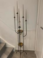 Smeedijzeren kandelaar, Huis en Inrichting, Ophalen, Gebruikt, Bruin, Kandelaar