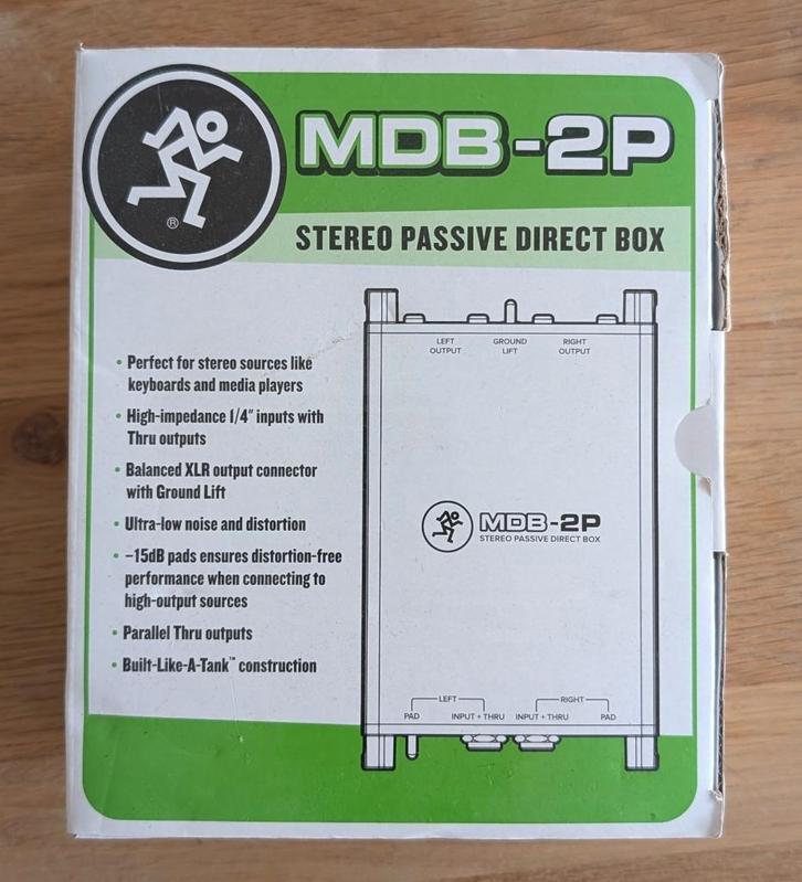 Mackie MDB-2P passieve stereo DI box, TV, Hi-fi & Vidéo, Appareils professionnels, Neuf, Audio, Enlèvement ou Envoi
