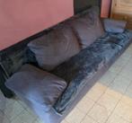 Canapé lit gris foncé, Trois personnes, Moins de 75 cm, Comme neuf, Enlèvement