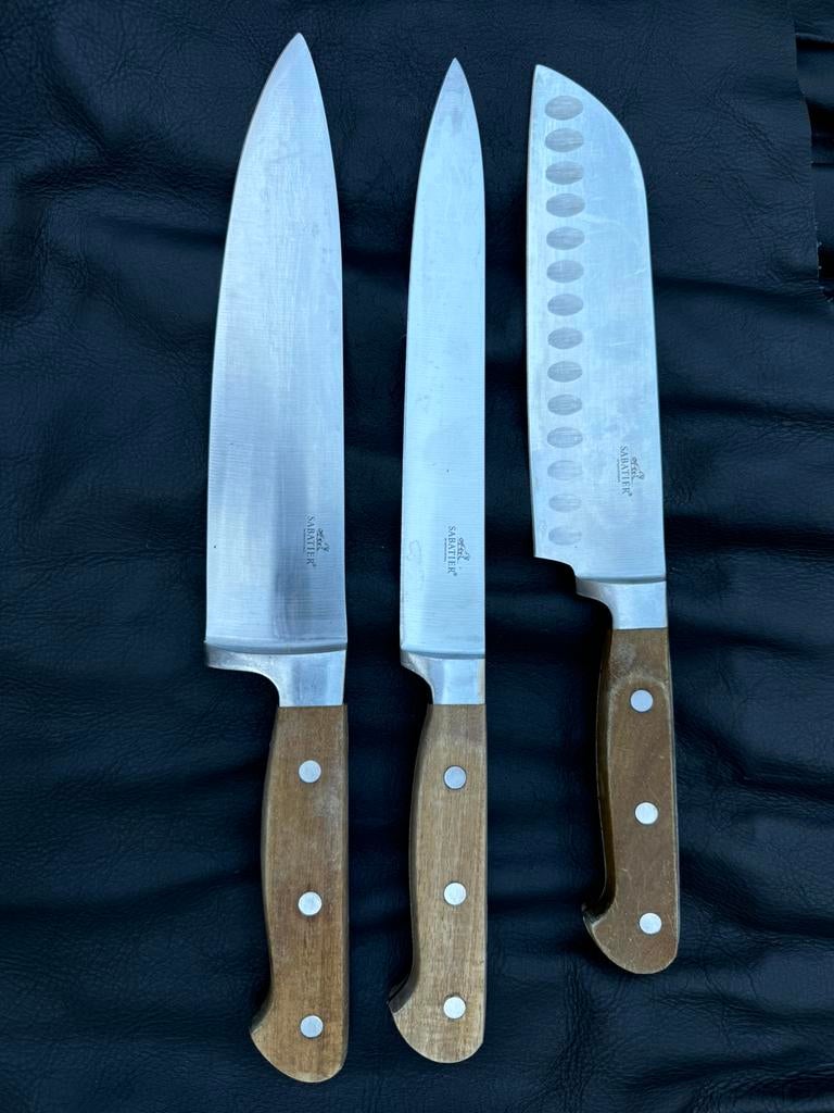 3 koksmessen  sabatier, Maison & Meubles, Cuisine | Couverts, Comme neuf, Enlèvement ou Envoi