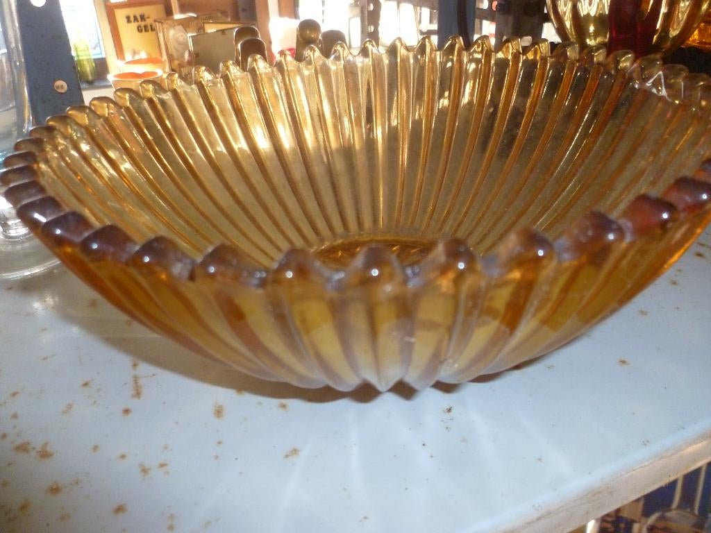 VINTAGE GLAZEN SCHAAL, Antiek en Kunst, Ophalen