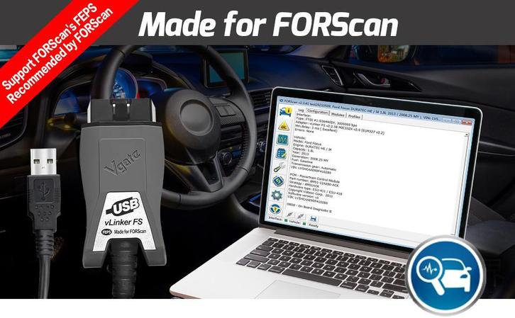 FORSCAN 2026 + Vgate vLinker FS USB OBD2 Diagnose Set, Auto diversen, Autogereedschap, Nieuw, Ophalen of Verzenden