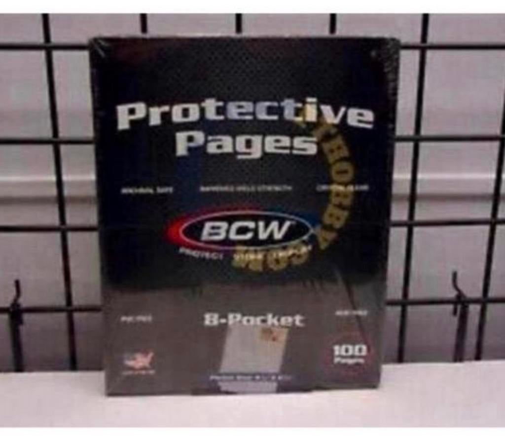 100 paginas 8 Pocket Card Protectors-BCW pokemon sport kaart, Ophalen of Verzenden, Nieuw, Boek of Catalogus, Foil