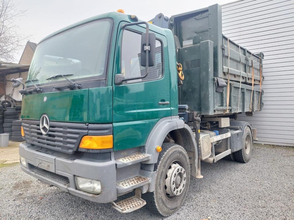 Mercedes Atego 1923K/7,1 4x4*2000* Kipper+Kraan+2x Container, Auto's, Euro 2, Stof, Mercedes-Benz, Bedrijf