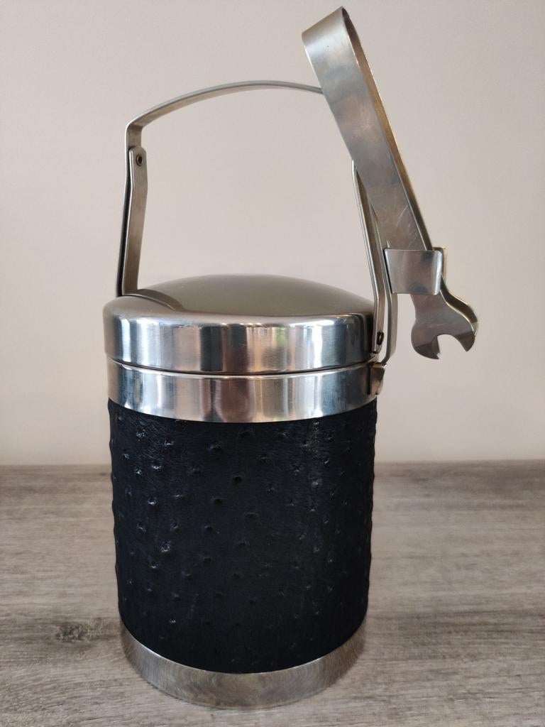 Vintage ijsemmer dubbelwandig met inzet, Ophalen of Verzenden, Metaal