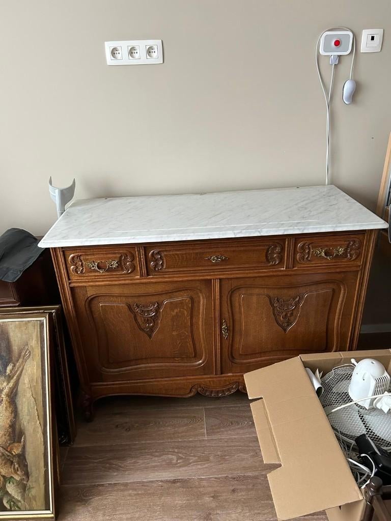 Vintage commode met marmeren blad, Ophalen