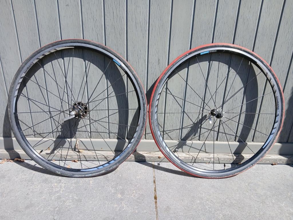 Paar retro koersfiets wielen Shimano 28", Fietsen en Brommers, Ophalen