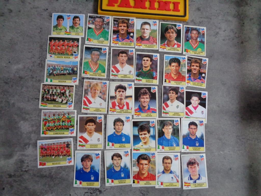 Autocollants foot PANINI Coupe du monde 94 USA 1994 31X, Envoi, Comme neuf