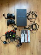 Sony Playstation 2 met games, Met games, Zwart, Met 2 controllers, Ophalen of Verzenden
