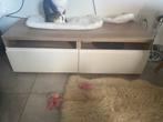 TV meubel IKEA Besta hout en gelakt wit, Enlèvement, Comme neuf