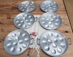 6 Franse brocante aluminium slakken pannetjes, 12 slakken, Ophalen of Verzenden