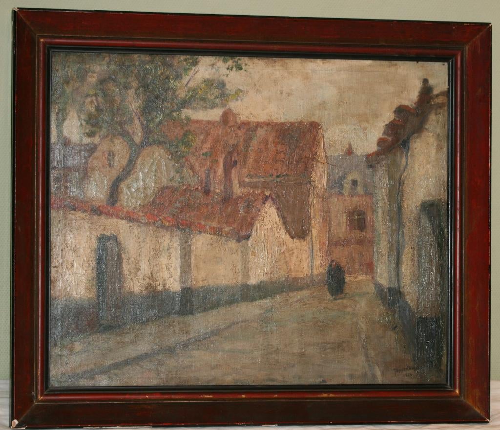 J van den Broecke - 1926 - Schilderij olie op doek, Enlèvement ou Envoi