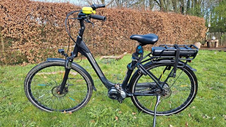 elektrische vrouwenfiets, Fietsen en Brommers, Elektrische fietsen, Gebruikt, Brinckers, 30 tot 50 km per accu, Ophalen