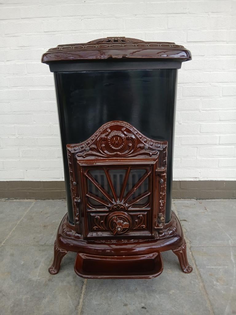 Mooie franco belge hout en kolenkachel, Ophalen, Hout, Kolenkachel