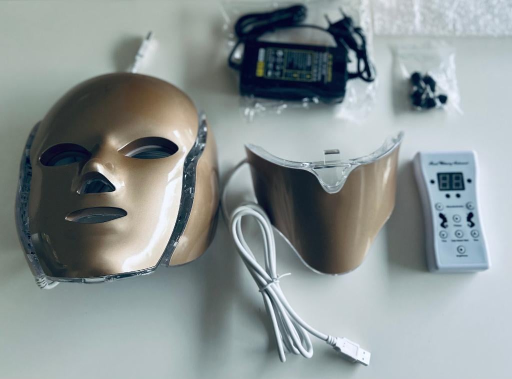 LED huidverzorgingsmasker voor het gezicht en de nek NIEUW, Enlèvement ou Envoi, Neuf, Tout le visage, Soins