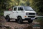 Volkswagen Transporter  T3 Syncro DOKA 16” 1.6 TD OLDTIMER, Auto's, Stof, 4 cilinders, Wit, Bedrijf