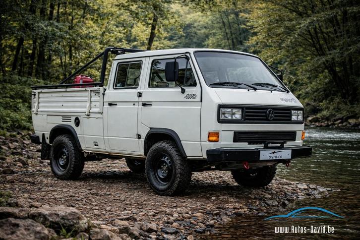 Volkswagen Transporter  T3 Syncro DOKA 16” 1.6 TD OLDTIMER, Auto's, Volkswagen, Bedrijf, Te koop, Transporter, 4x4, LED verlichting