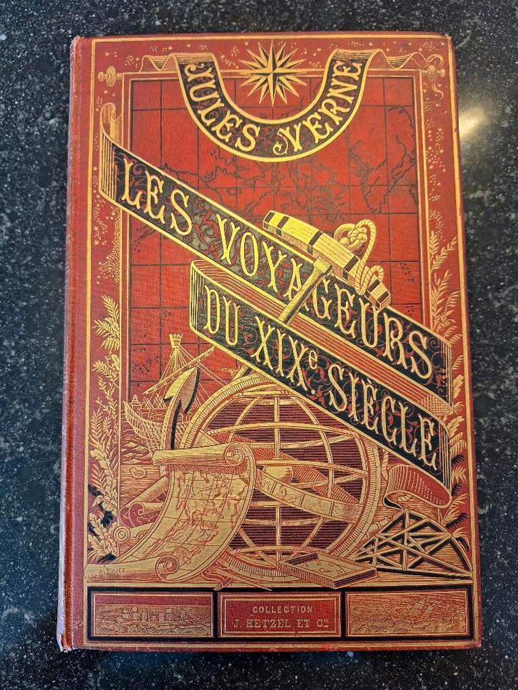 Antieke Jules Verne – Les Voyageurs du XIXe Siècle, Antiek en Kunst, Antiek | Boeken en Manuscripten, Ophalen of Verzenden
