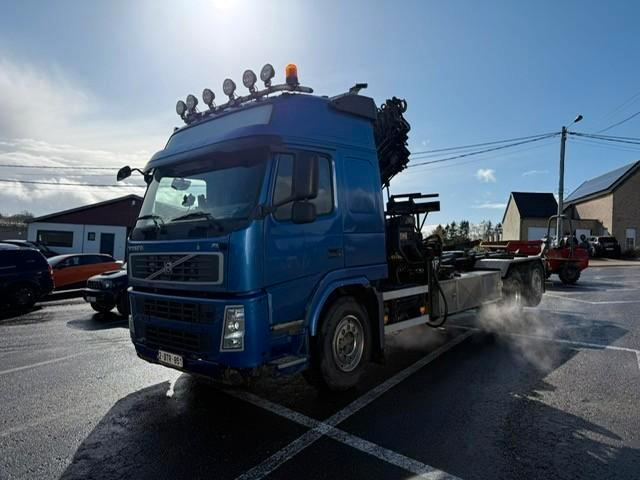 Camion Volvo FM440 lève-container + grue HIAB LHS 21T, Autos, Camions, Particulier, Caméra de recul, Air conditionné, Verrouillage centralisé sans clé