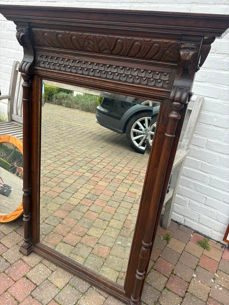 Miroir ancien, Antiquités & Art, Antiquités | Miroirs, Enlèvement, Rectangulaire