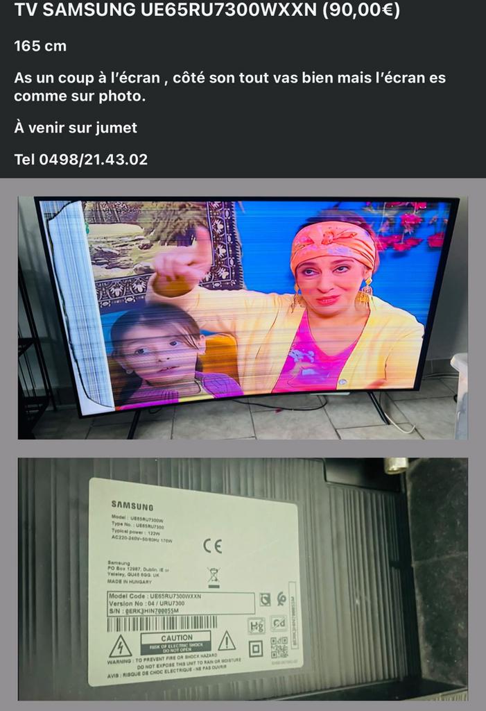 TV SAMSUNG 90,00€, Ophalen, Gebruikt