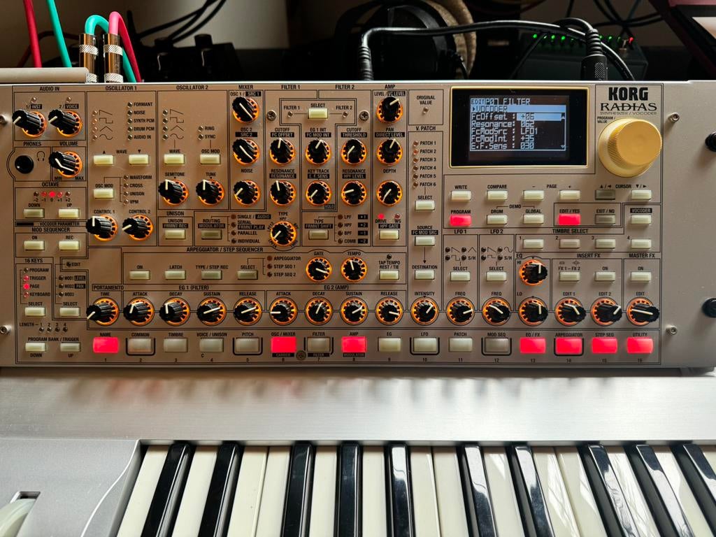 Korg Radias, Ophalen, Gebruikt, Korg