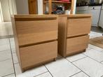 Tables de chevet IKEA MALM 40x55cm (2x pièces), Maison & Meubles, Moins de 45 cm, Enlèvement, Utilisé, 55 à 70 cm