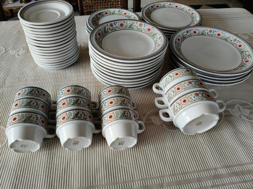 Servies Mosa met bloemenboord, Ophalen, Bord(en)