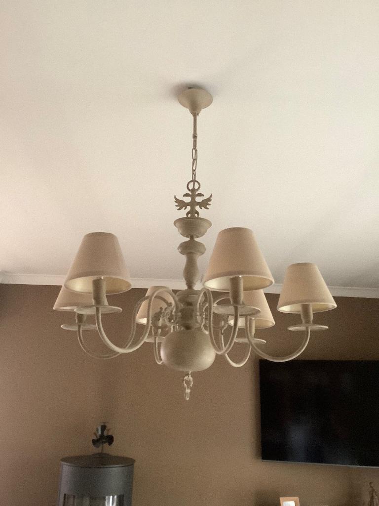 2 Identieke luchters, Ophalen, Gebruikt, Metaal, Landelijk