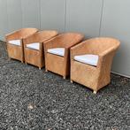 4 Rieten zetels met kussens, Enlèvement, Utilisé