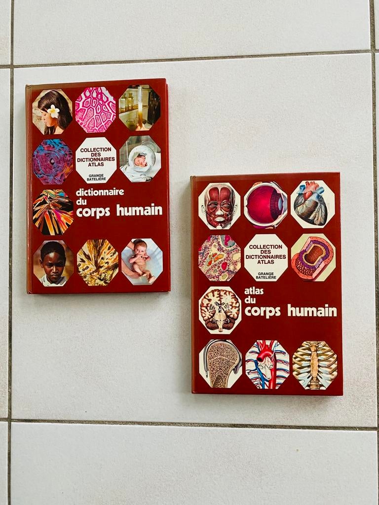 Dictionnaire et Atlas du corps humain (2 tomes), Enlèvement ou Envoi, Comme neuf, Sciences naturelles