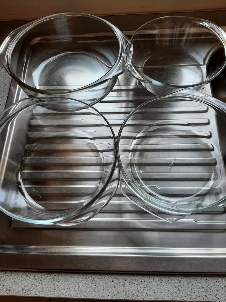 Set de plats à four en verre Pyrex - 4 pièces, Maison & Meubles, Enlèvement ou Envoi, Verre