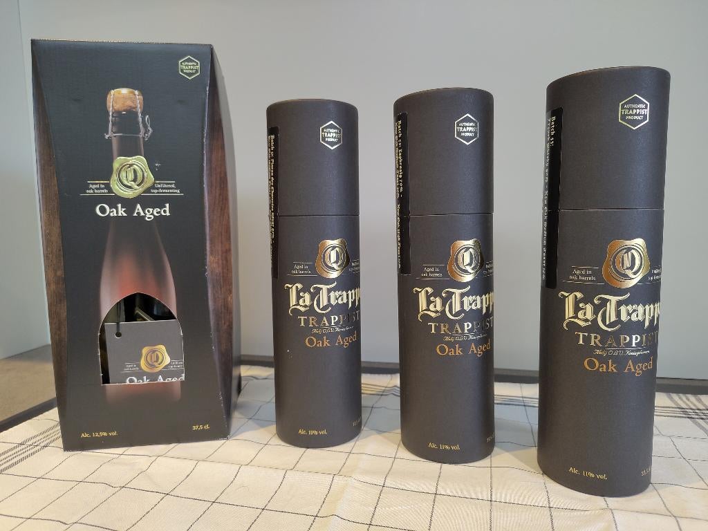La Trappe Quadrupel Oak Aged #50-51-52-53, Verzamelen, Biermerken, Nieuw, Flesje(s), La Trappe, Ophalen of Verzenden