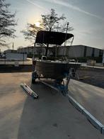 Aluminium vis-/tourboot – compleet, sterk en vaarklaar, Watersport en Boten, Motorboten en Motorjachten, Ophalen, Zo goed als nieuw