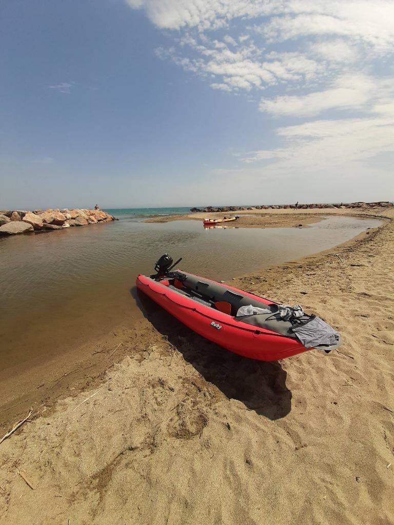 Goede Opblaasbare boot, Watersport en Boten, Rubberboten, Airdeck, Gebruikt, Elektrisch, Minder dan 70 pk