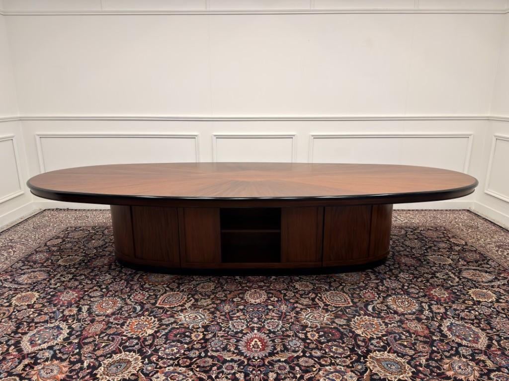 Grote Engelse Globe Wernicke Stijl Art Deco Vergadertafel, Ophalen