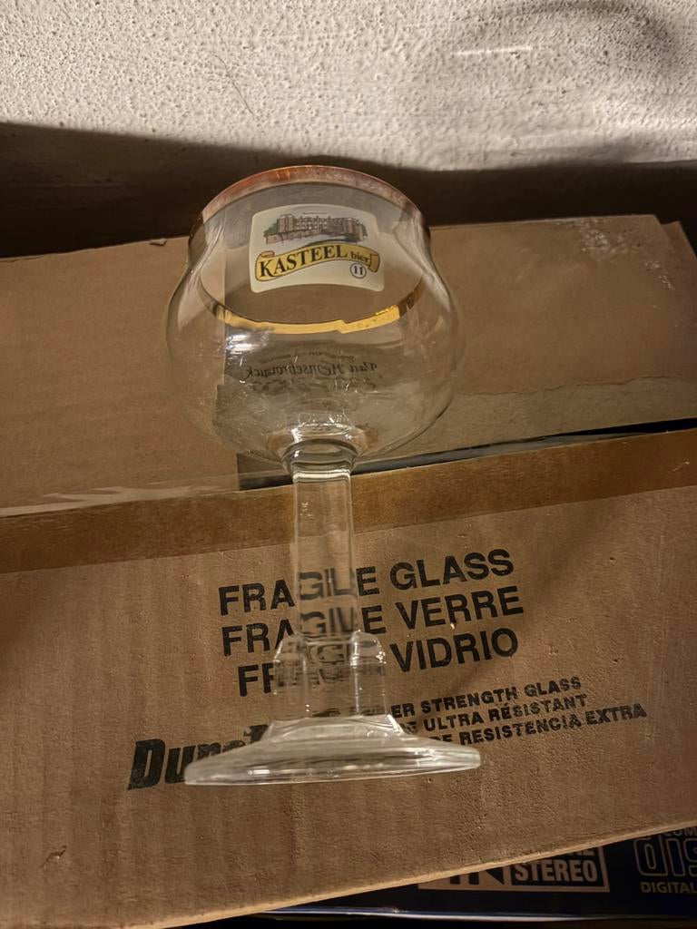 Kasteel bier glazen, Collections, Verres & Petits Verres, Enlèvement, Comme neuf