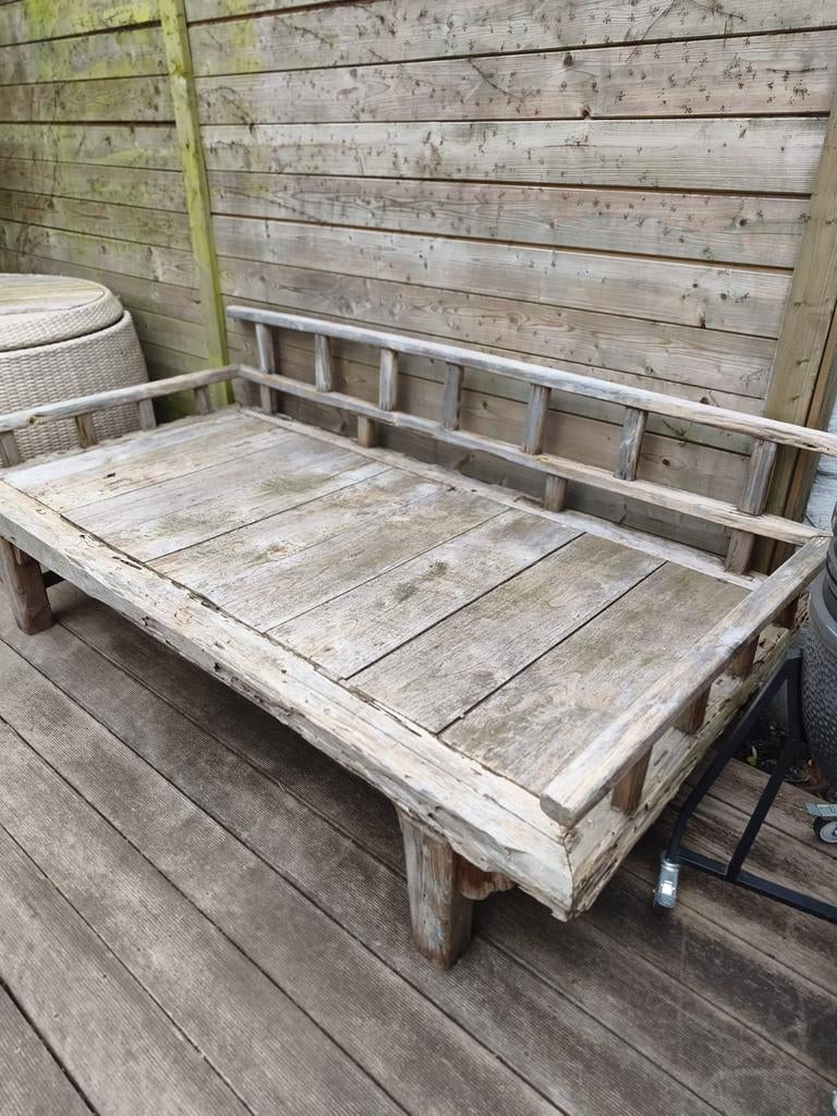 Houten bank 2m x 1m en o.4m hoog, Tuin en Terras, Tuinbanken, Ophalen