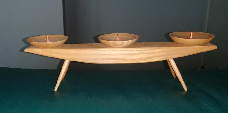 bougeoir vintage de style scandinave, généralement fabriqué, Huis en Inrichting, Tafels | Salontafels, Ophalen of Verzenden